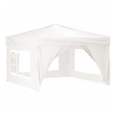 (white, x x cm) vidaXL Folding Party Tent with Sidewall Patio Camping Gazebo Pavilion Marquee