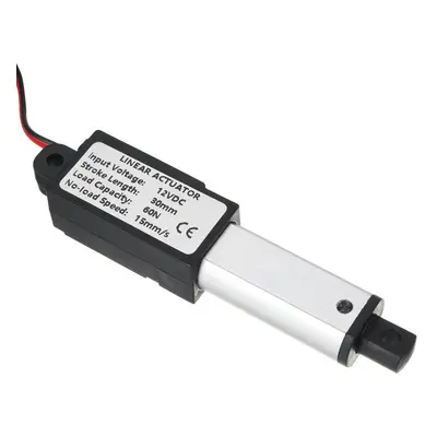 (15mm/s) 9.5-15-30mm/s DC 12V 30mm Stroke Mini Electric Linear Actuator Motor Aluminum Alloy Lin