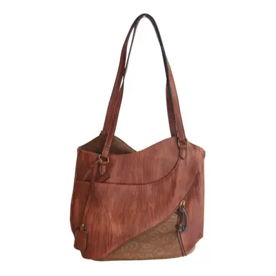 H1025-22 Brown Shoulder Handbag