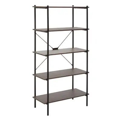 Premier Housewares Bradbury Five Tier Dark Oak Shelf Unit