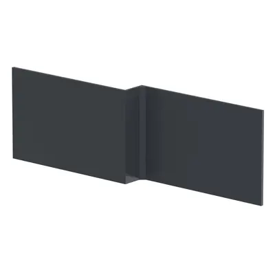 1700mm Square MDF Reversible Shower Bath Front Panel - Soft Black