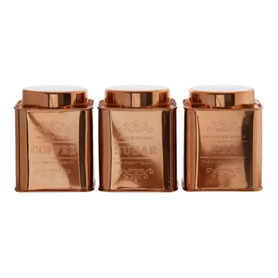 Premier Housewares Chai Set of Copper Finish Storage Canisters