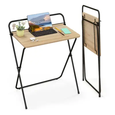 60cm Folding Computer Desk Compact Study Home Office Desk w/ Metal Frame