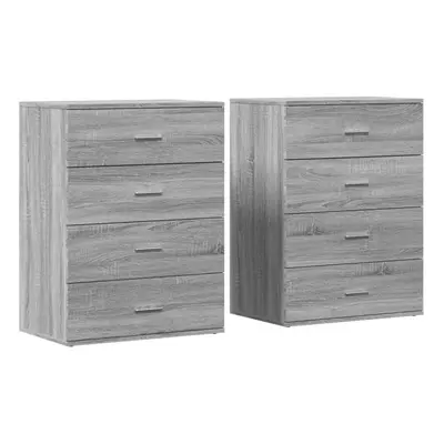 (grey sonoma) vidaXL Sideboards Cupboard Cabinet Highboard pcs Brown Oak Engineered Wood