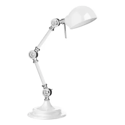 Premier Housewares Library White Adjustable Table Lamp