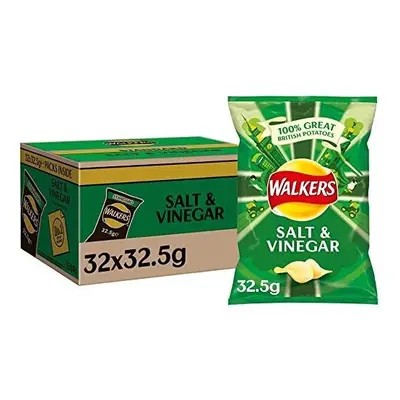 Walkers Salt & Vinegar Crisps Case of Packs (32.5g)