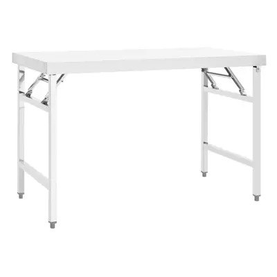 vidaXL Kitchen Folding Work Table 120x60x80 cm Stainless Steel Catering Bench