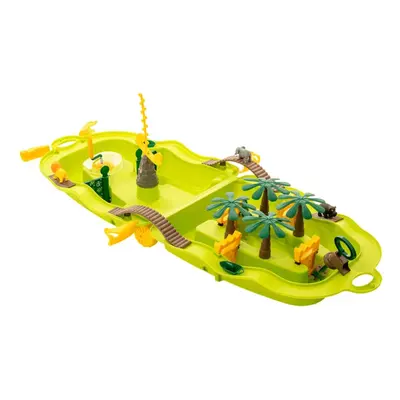 (green) vidaXL Water Fun Trolley Polypropylene Water Play Table Waterway Blue/Green