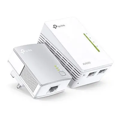 AV600 Powerline Adapter Wi-Fi Kit, Wi-Fi Booster/Hotspot/ Extender, Wi-Fi Speed up to 300Mbps, 2