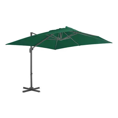 vidaXL Cantilever Umbrella with Aluminium Pole Green Garden Parasol Sunshade