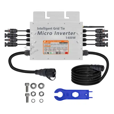 (Without EU Connector) 1400W MPPT Micro Solar Inverter 18-50VDC On Grid Tie Inversor Microinvert