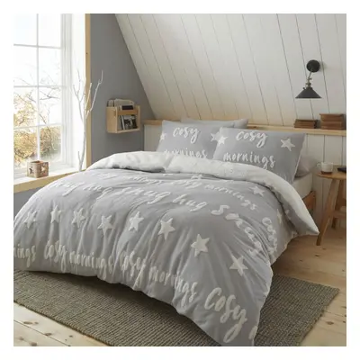 Catherine Lansfield Cosy Up Tufted Fleece Single Duvet Cover Set Sherpa