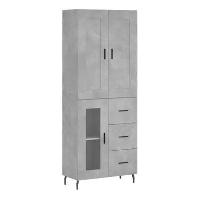 (concrete grey, glass door drawers) vidaXL Highboard Sideboard Cupboard Side Board Storage Cabin