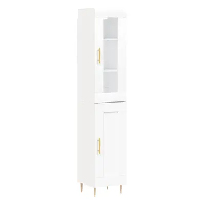 vidaXL Highboard Sideboard Cupboard Storage Cabinet White Engineered Wood