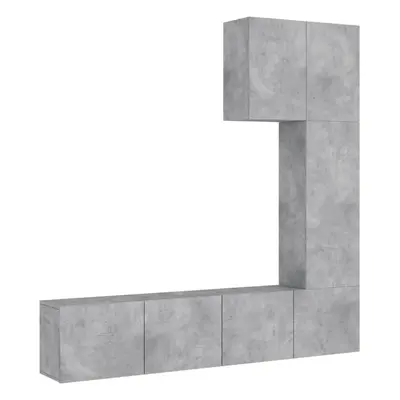 (concrete grey) vidaXL TV Wall Units Piece Floating TV Wall Unit TV Stand Engineered Wood