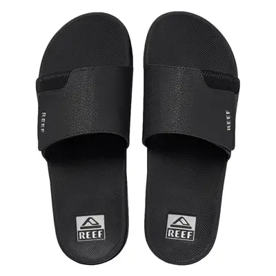 (11 UK, Black/Silver) Reef Mens Fanning Summer Beach Sandals Slides Flip Flops Sliders