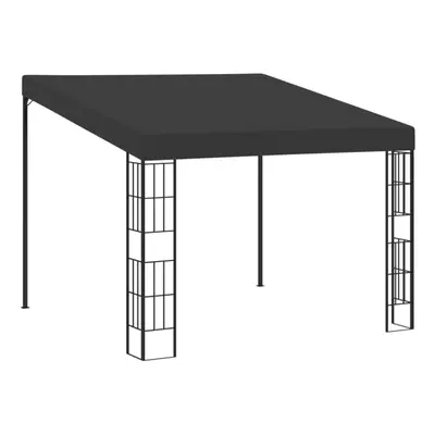 vidaXL Wall-mounted Gazebo 3x3m Anthracite Fabric Outdoor Canopy Pavilion