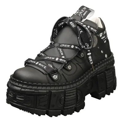 (7.5) New Rock M-wall106nsport-v3 Vegan Unisex Platform Boots in Black