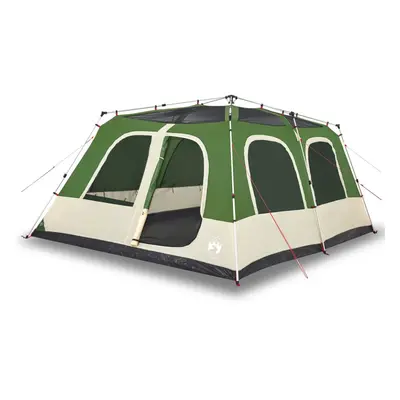 (Green) vidaXL Family Tent Dome 10-Person Lightweight Tent Camping Tent Quick Release