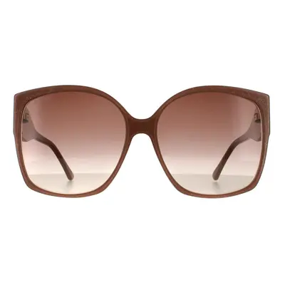 Jimmy Choo Sunglasses NOEMI/S KON HA Nude Glitter Brown Gradient