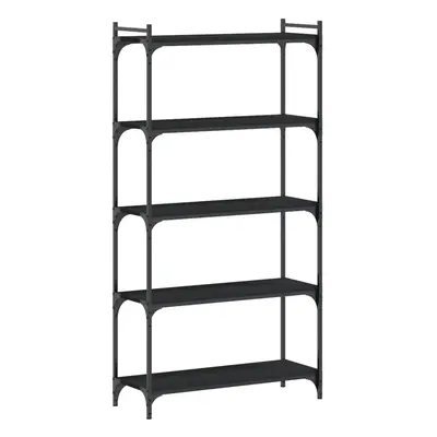 (black, x x cm) vidaXL Bookcase Bookshelf Storage Cabinet Rack Book Shelf Engineered Wood