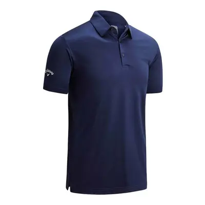 (Peacoat) Callaway Golf Mens Swingtech Solid Stretch Golf Polo Shirt