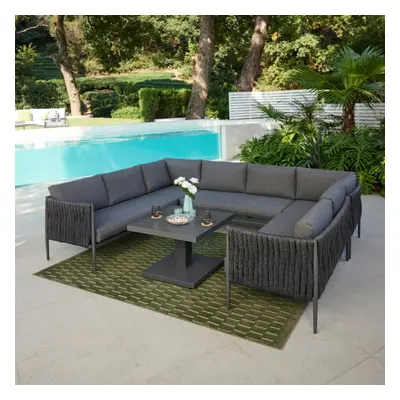 (U-Shape) Serena Grey Garden Furniture Set