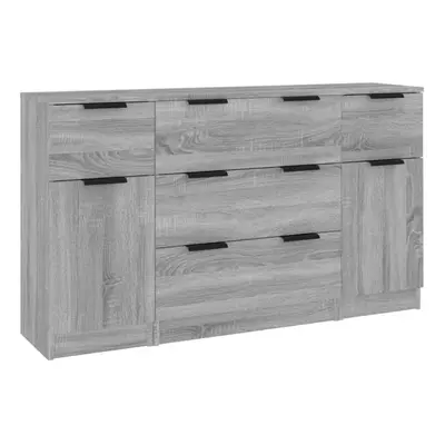 (Grey sonoma) vidaXL Sideboard Set Piece Engineered Wood Home Organiser Multi Colours