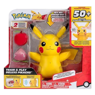 Pokemon Train & Play Deluxe Pikachu Figure