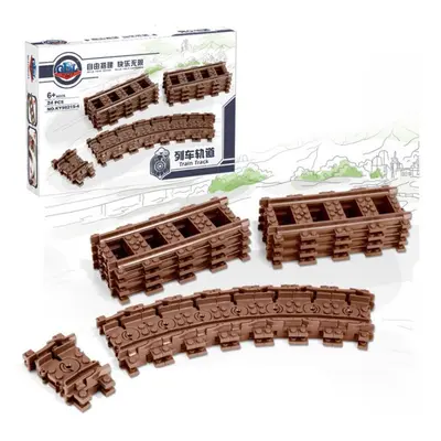 (4) Classic Electric Train Track Blocks Set Toys for Kids Gift