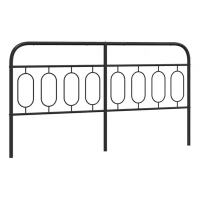 vidaXL Metal Headboard Bedroom Home Bed Header Bed Headboard Black cm