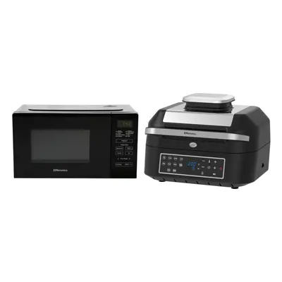 Emtronics Kitchen Set in Black 6.3L Air Fryer and 20L Microwave Grill