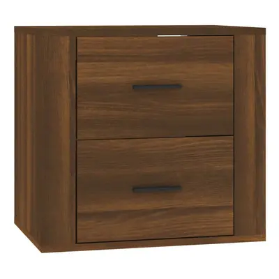 (Brown oak) vidaXL Wall-mounted Bedside Cabinet Indoor Floating Nightstand Multi Colours