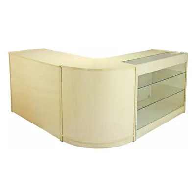 Retail Counter Maple Shop Display Storage Cabinet Lockable Glass Showcase Saturn