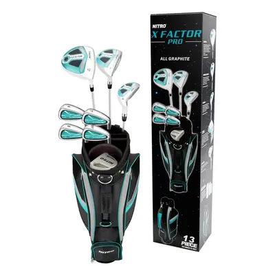 Nitro X Factor Piece Golf Set All Graphite Ladies, Right Handed, Teal/Silver