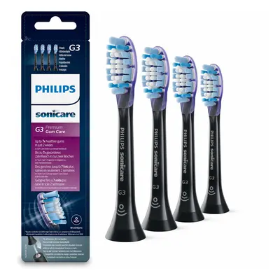 Philips Sonicare Premium Gum Care BrushSync Enabled Replacement Brush Heads, 4pk, Black - HX9054