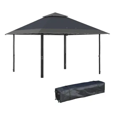 Outsunny x 4m Outdoor Pop-Up Canopy Tent Gazebo Adjustable Legs Bag Grey