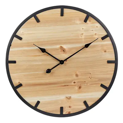 Wall Clock Ã¸ cm Light Wood CABORCA