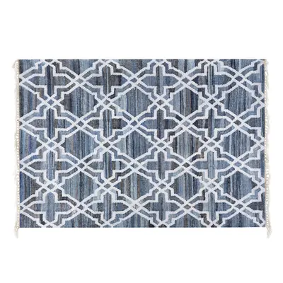 Cotton Area Rug x cm Blue ADIYAMAN