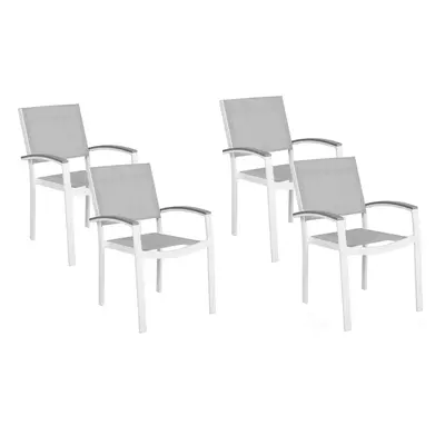 Set of Garden Chairs PERETA Metal Grey