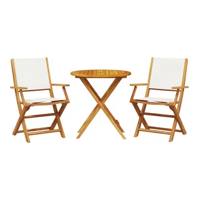 (cream, x cm) vidaXL Bistro Set Piece Outdoor Bar Set Blue and White Fabric and Solid Wood