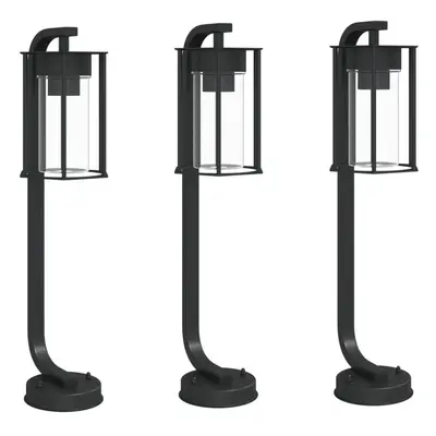 (60 cm/ pcs) vidaXL Outdoor Floor Lamps Pathway Lights Garden Light Black Stainless Steel