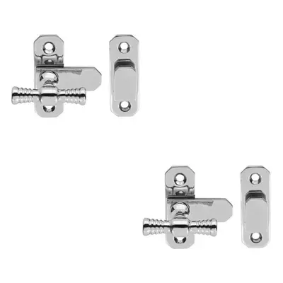 2x Window T Handle Fastener x 19mm Polished Chrome Cabinet Door Lock