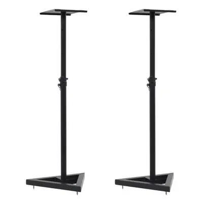 vidaXL 2x Studio Monitor Speaker Stands Black Steel Speaker Support Holder