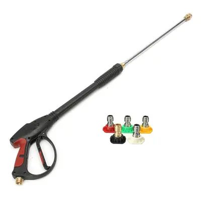 (5M) High Pressure Water Washer Sprayer 4000PSI Lance Nozzle Tips + High-pressure Hose Kit