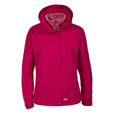 (XS, Cerise) Trespass Womens/Ladies Madalin Waterproof 3-In-1 Jacket