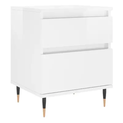 (high gloss white, pcs) vidaXL Bedside Cabinets Nightstand Side Table Bed Cabinet Engineered Woo