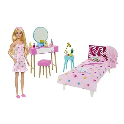 - Doll and Bedroom Playset, Barbie Furniture and 20+ Storytelling Accessories Including Robe and