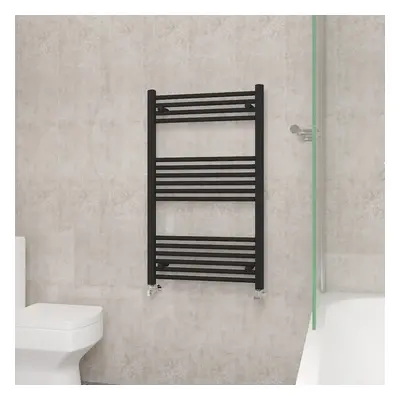 (1000x600mm, Black) NRG Straight Central Heating Towel Rail Bathroom Heated Rad Radiators Ladder