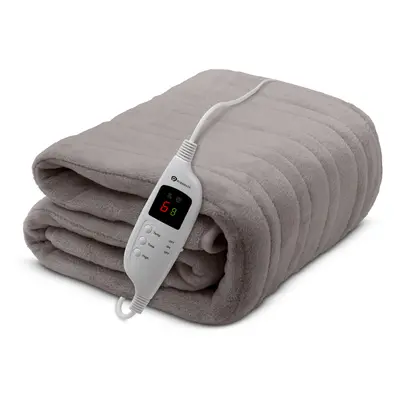 (Grey) CozyMate Fleece Electric Heated Throw